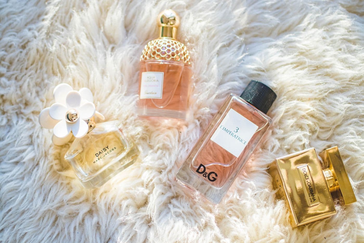 A collection of perfume bottles
